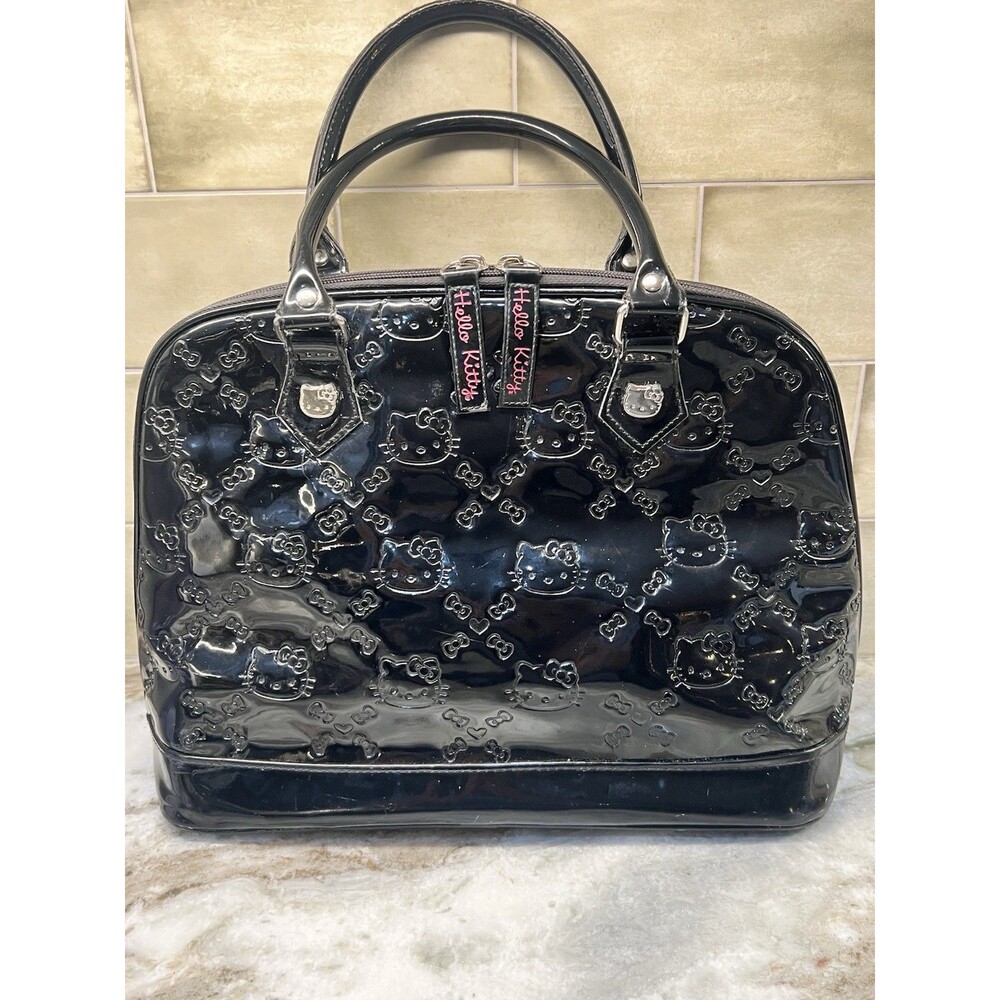 Loungefly Sanrio Hello Kitty Bowler Tote Large Bag Embossed City Bag Pink Inside